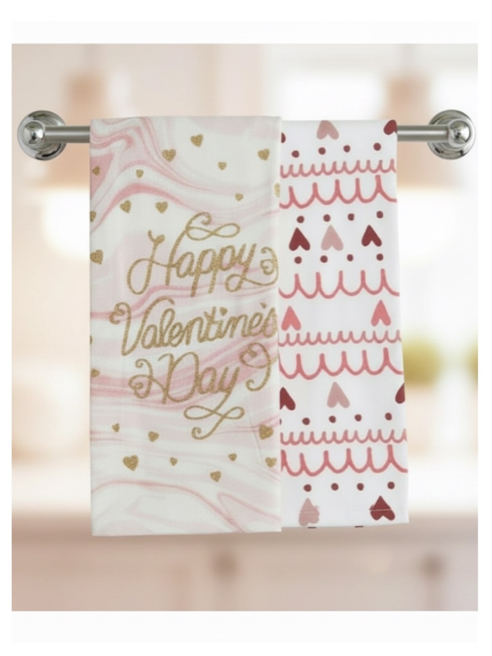 Valentine's Day Decorative Kitchen/Bath Towels - NWT